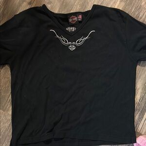 Harley-Davidson Black Short Sleeve Tee with Tribal Design